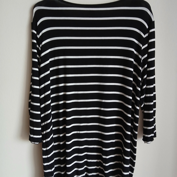 Vince Camuto Women’s Stripe 3/4 Sleeve Sz 1X Top - Picture 9 of 12